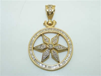Six Star Diamond Pendant