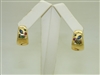 14k Yellow Gold Diamond And Multi Colored Stone Earrings