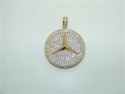 14k Yellow Gold Mercedes Pendant