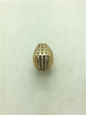 14k Yellow gold Diamond Designer Ring