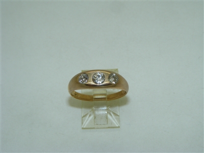 Vintage 10k yellow gold diamond ring