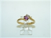 14k Yellow Gold Ruby Diamond Ring