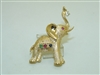 14k Yellow Gold Elephant Pin