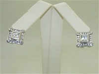 10k White gold Cubic Zircon Earrings