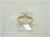 18k Yellow & White Gold Solitary Ring