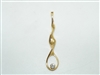 14k yellow Gold Diamond Pendant