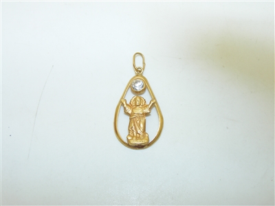 18k Yellow Gold baby Jesus Pendant