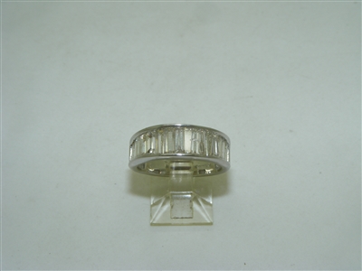Diamond Baguette 14k white gold ring