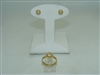18k Yellow Gold Diamond earring and ring set