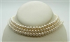 3 Row Freshwater Pearl Necklace with Diamond Locket