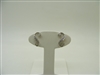 14k White Gold "S" Shape Diamond Earrings