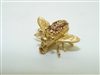14k Yellow Gold Diamond And Ruby Fly