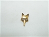 14k Yellow Gold Diamond Fox Head Pendant