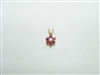 14k Yellow Gold Ruby Diamond Pendant
