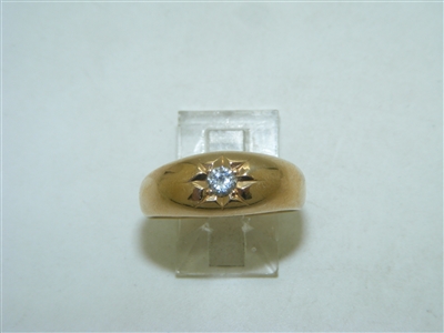14k yellow fold Mens Diamond ring