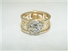 Lady Face Italian Yellow & White Gold Ring