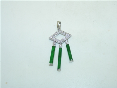 Natural Jade Diamond Pendant