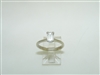 14k White Gold Emerald Cut Diamond Engagement Ring