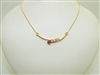 18k Yellow Gold Natural Ruby Necklace