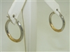 Multi Tone Gold hoop Earrings