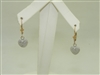 14k Yellow & White Gold Heart Diamond Earrings