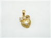 18k Yellow Gold Heart Pendant