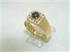Gorgeous Diamond & Onyx Yellow Gold Ring