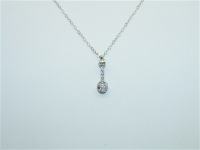10k White Gold Diamond Necklace
