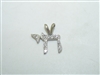 14k White Gold Diamond Chai Pendant