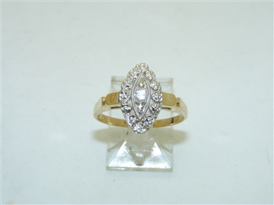Vintage 14k Yellow And White Gold Diamond ring