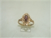 Vintage 14k Rose Gold Rubylite Pearl Ring