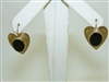 14k Yellow Gold Oval Onyx Earring