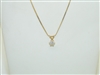 14k Yellow Gold Necklace And Diamond Pendant