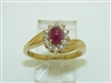 14k Yellow Gold Ruby Cabochon Ring