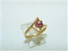 14k Yellow Gold Diamond and Ruby ring