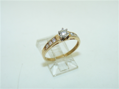 14k Yellow Gold Engagement Diamond Ring