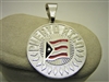 Puerto Rico flag 925 sterling silver medal pendant