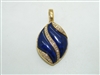 14k Diamond And Lapis Lazuli Stone Pendant