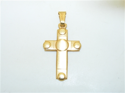 18k yellow gold cross pendant