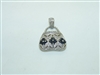 10k White Gold Diamond and Sapphire Purse
