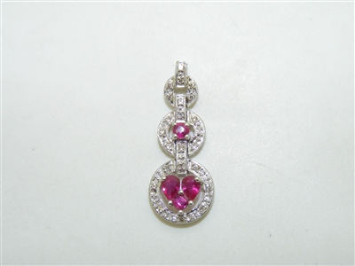 GORGEOUS DIAMOND AND RUBY PENDANT