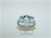 14k White Gold Aquamarine Diamond Ring