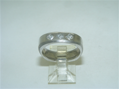 14k White Gold Diamond ring for men
