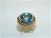 Unique Diamond and Blue Topaz Ring