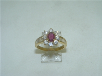 Beautiful Diamond Ruby ring