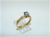 Beautiful Round Blue Topaz Diamond Ring