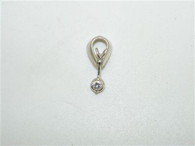 14k white Gold Diamond Pendant