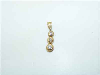 14k Yellow Gold Diamond Pendant