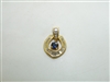 18k Yellow Gold Sapphire Diamond Pendant