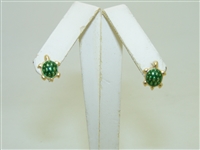 14k yellow Gold Turtle Earrings